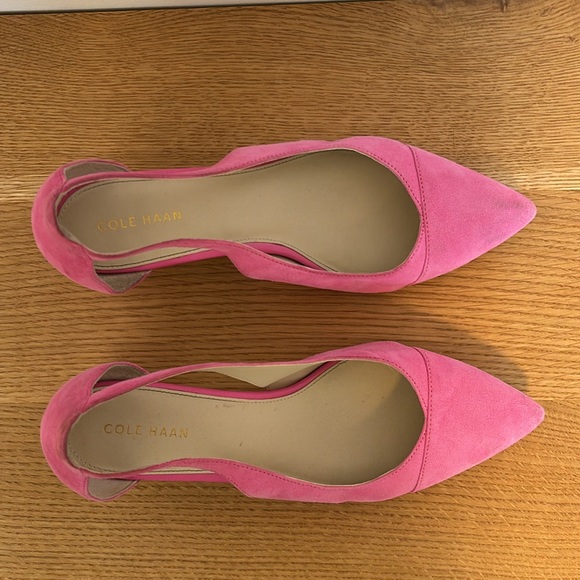 Pink Cole Han pointed low heel - suede size 7.5 - Picture 7 of 9